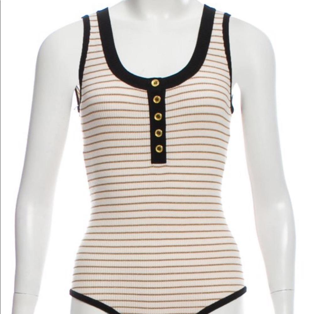 Ronny Kobo striped body suit